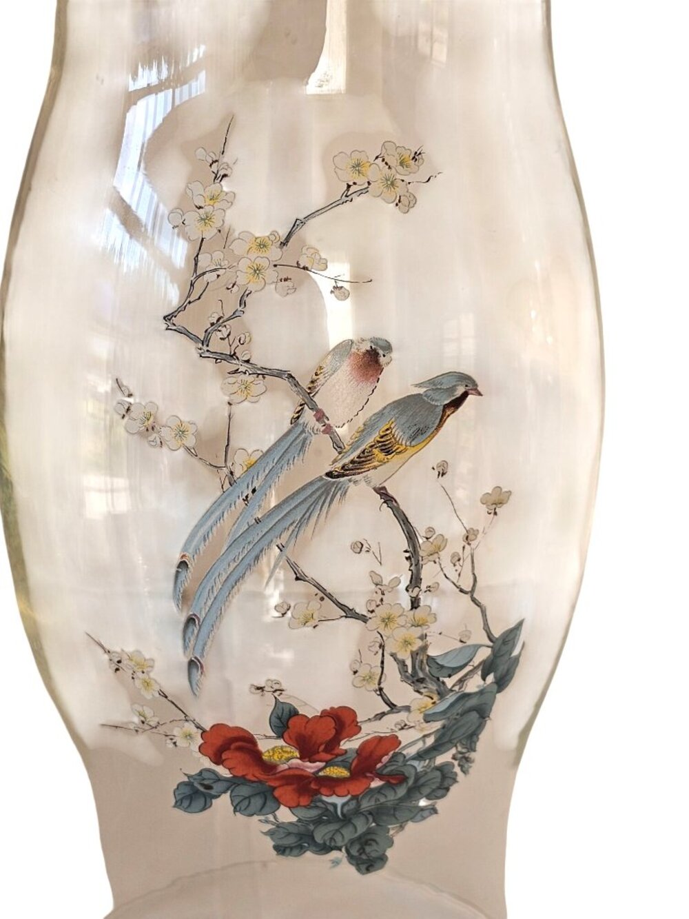 Oriental Hurricane Candle Lamp Shade Chimney 11.5" hourglass globe centerpiece - Picture 3 of 7